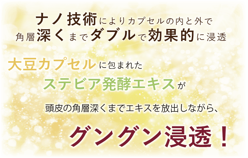 ステビア発酵エキスがグングン浸透！